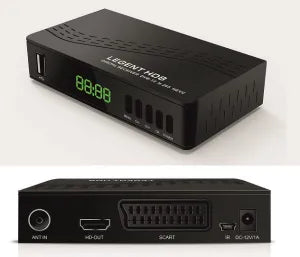 Legent HD8 DVB-T2 H.265 9000-8754 Ψηφιακός Δέκτης Mpeg-4 Full HD (1080p) με Λειτουργία PVR (Εγγραφή σε USB) Σύνδεσεις SCART / HDMI / USB